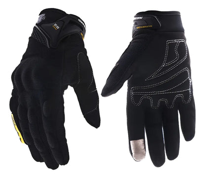 Guantes De Motos Su09 Touch Antideslizante Full Protección Color Negro