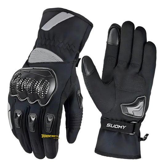 Guantes Impermeables Moto Suomy Termicos Tactiles Proteccion Color Negro