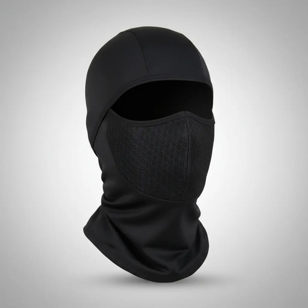 Balaclava negra multifuncional con panel de malla transpirable