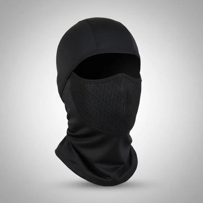 Balaclava negra multifuncional con panel de malla transpirable