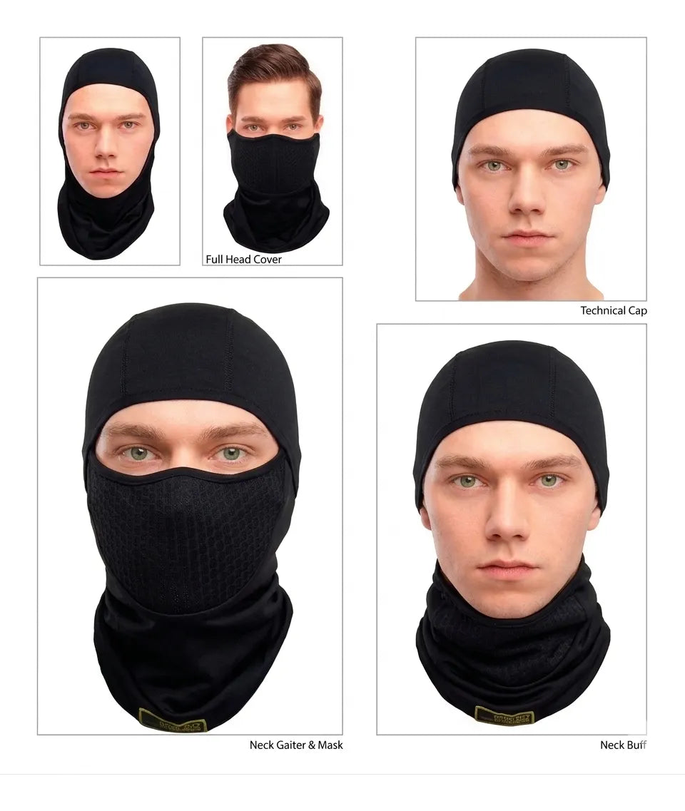 Formas de uso de la balaclava multifuncional: capucha, gorro y cuello
