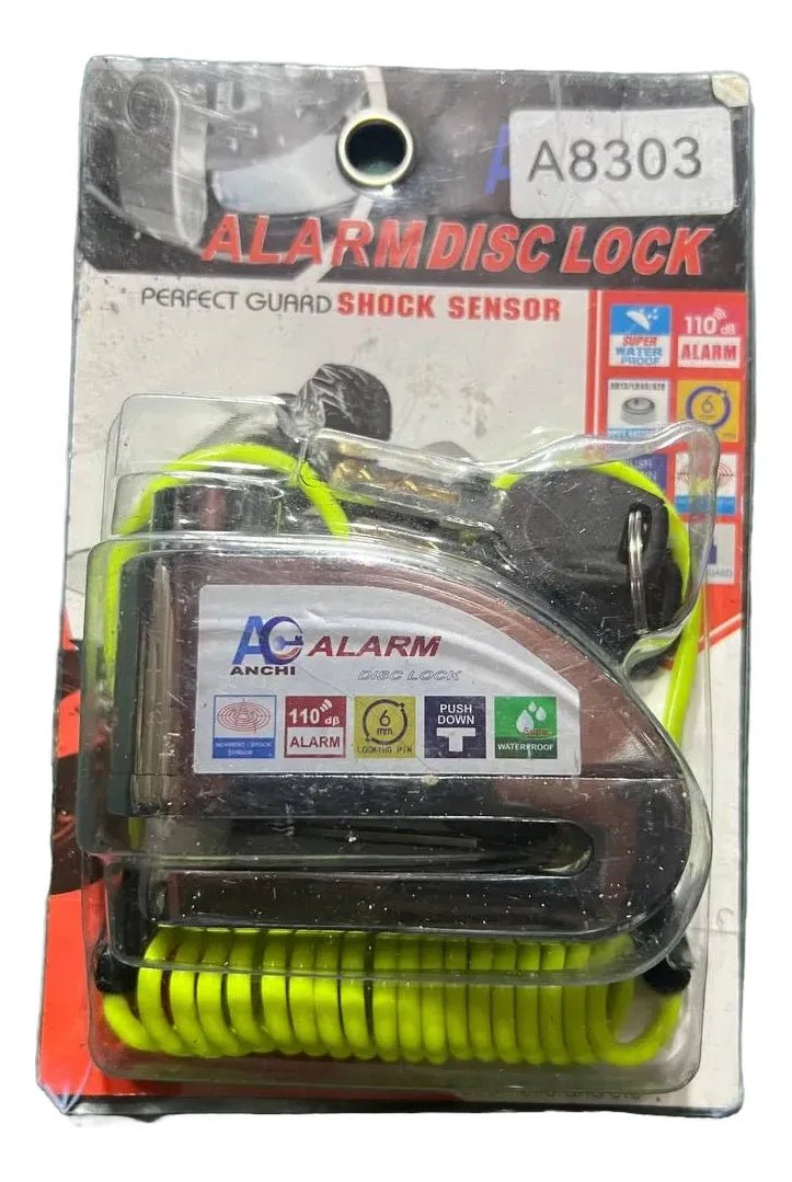 Empaque del candado de disco con alarma y sensor de golpe