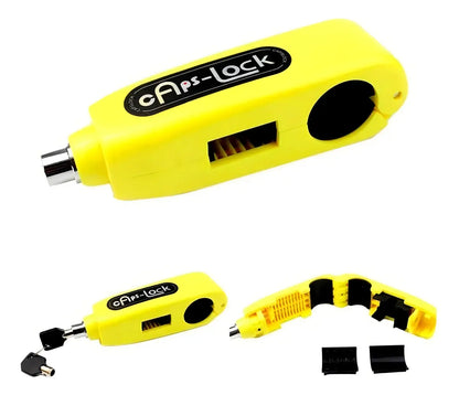 Candado cAps-Lock amarillo con sus accesorios de ajuste