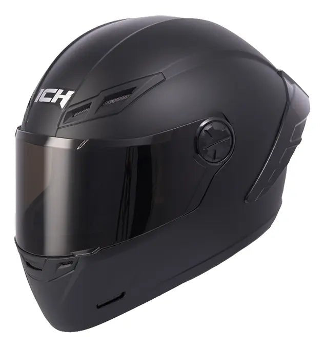Casco integral ICH 501 negro mate en vista tres cuartos