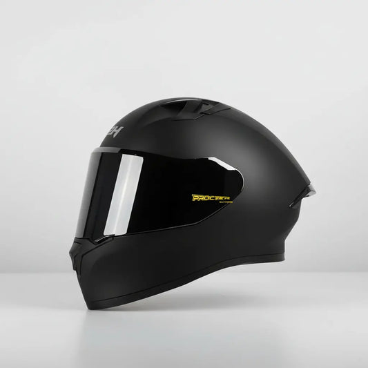 Casco integral ICH 503 negro con visor, vista lateral