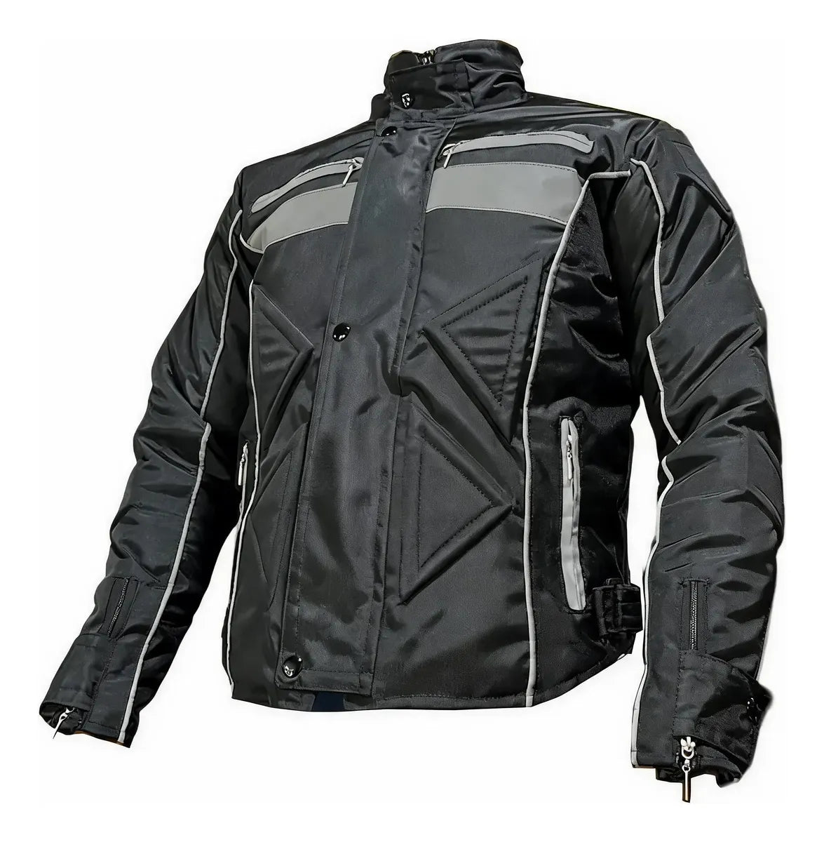 Chaqueta de dotación para motociclista negra con protecciones
