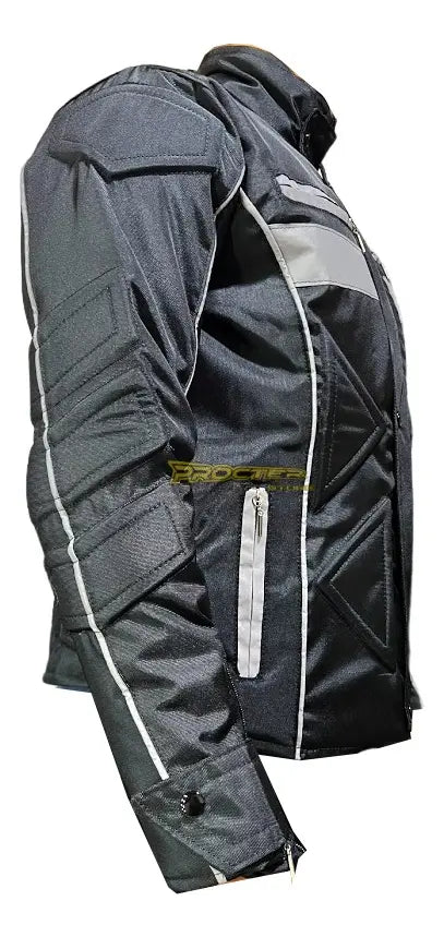 Chaqueta de dotación para moto vista de perfil