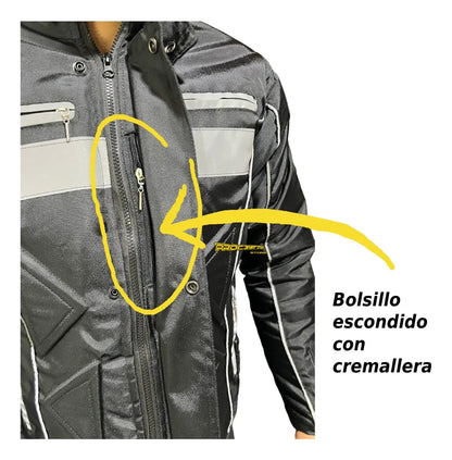 Chaqueta Para Motociclistas Dotacion Protecciones Reflectiva - | Motoruta Store