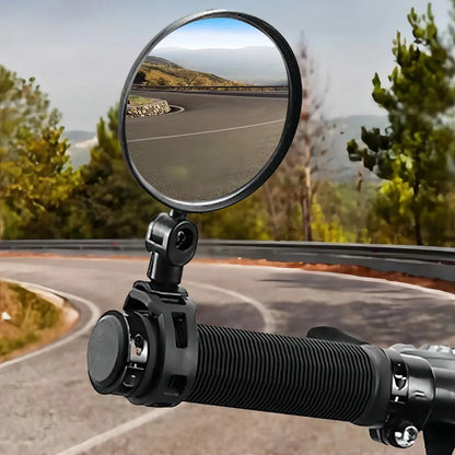 Espejo retrovisor convexo montado en el manubrio en carretera