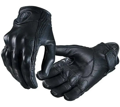 Par de guantes Icon Pursuit de cuero negro, dorso y palma