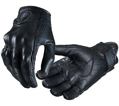 Guantes Moto Cuero Negro Icon Pursuit Urbano Protección Falanges - | Motoruta Store