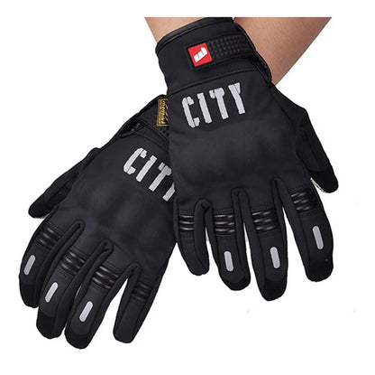 Par de guantes Procter City negros, dorso y palma reflectivos