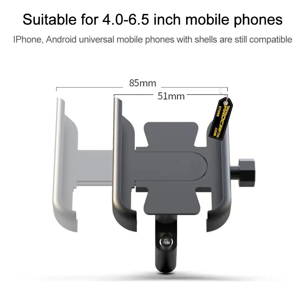 Holder Soporte Para Celular Metálico Alta Seguridad Moto - | Motoruta Store