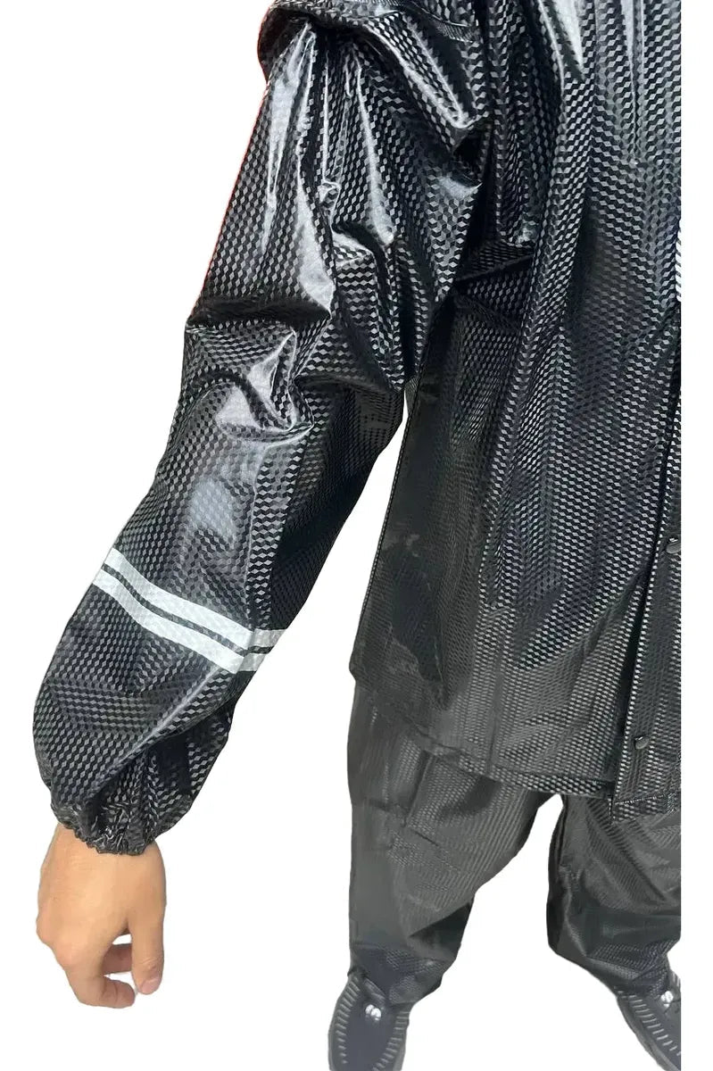 Manga del impermeable de PVC con banda reflectiva