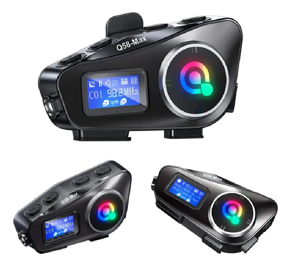 Intercomunicador Q58 MAX Bluetooth 5.3 para Casco con Radio FM y Reducción de Ruido - | Motoruta Store