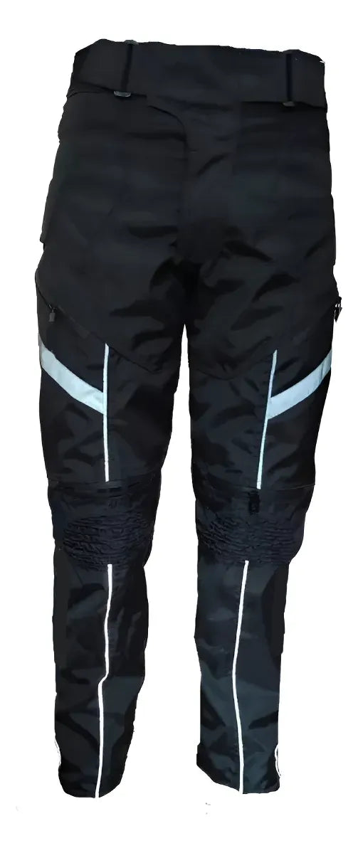 Pantalón deportivo para moto negro con protecciones removibles