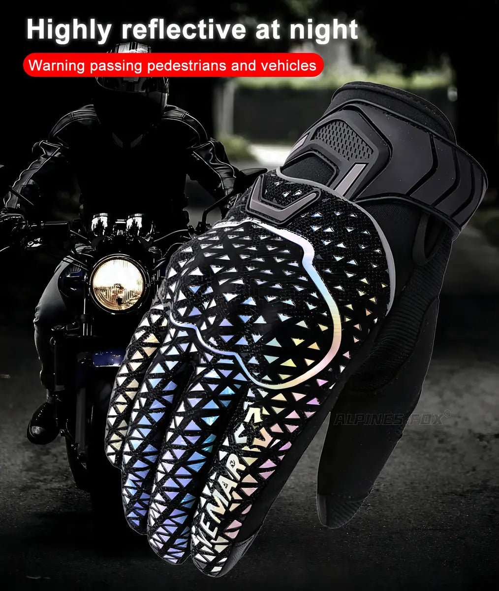Par de guantes para motociclista Vemar VE-17 negro talle M - | Motoruta Store