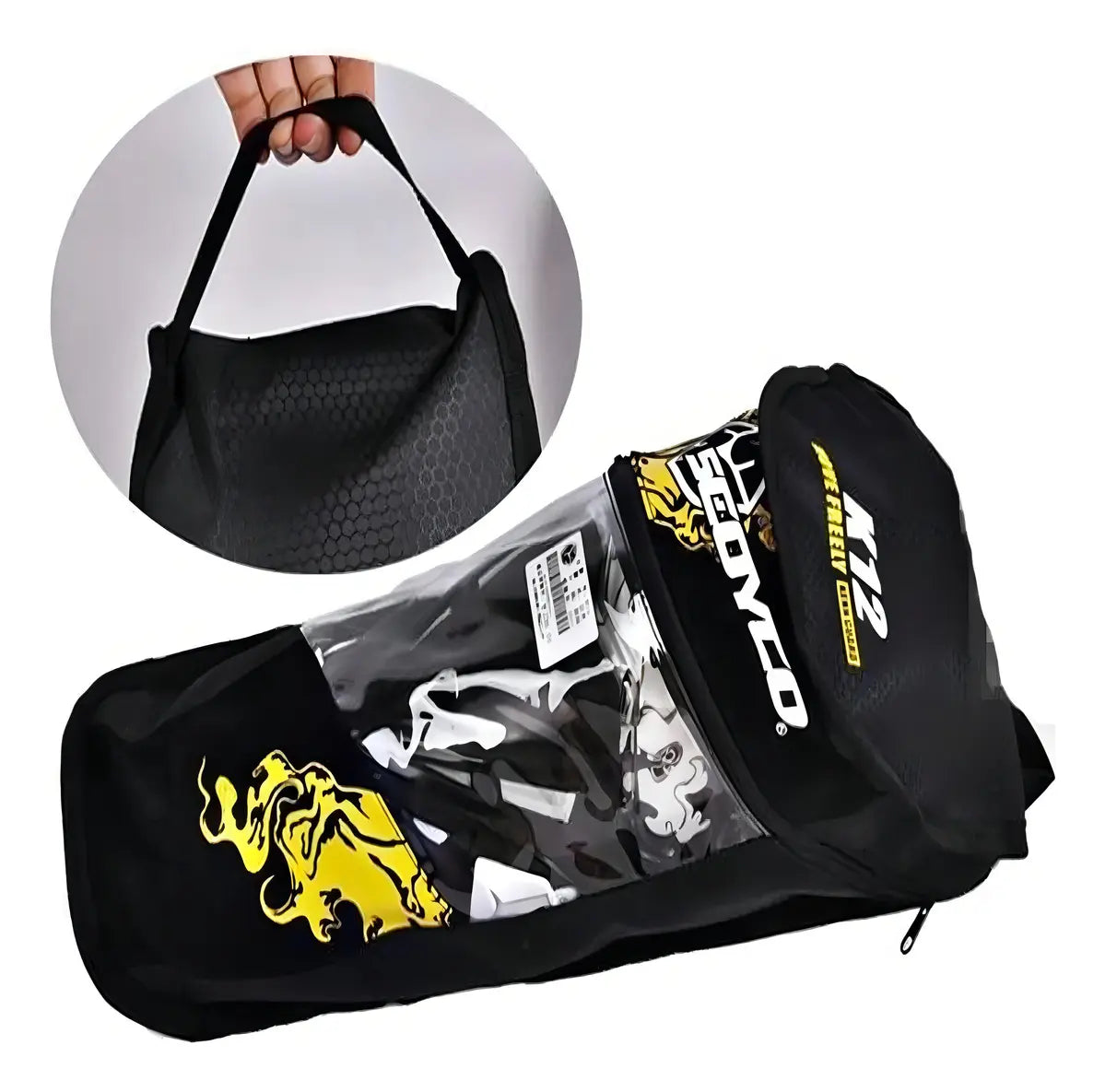 Bolsa de transporte Scoyco incluida con las rodilleras K12