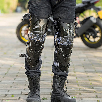 Rodillera Deportiva Scoyco K12 Negra con Protección y Correas Ajustables - | Motoruta Store