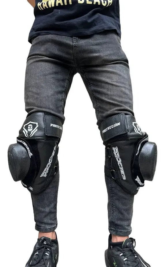 Rodilleras En Cuero Moto Con Slider Procter Ce - | Motoruta Store