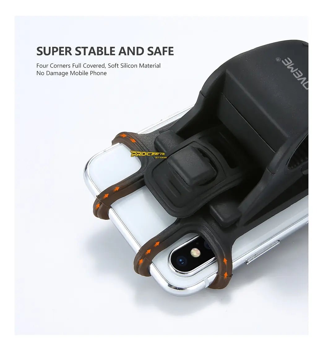 Soporte Siliconado Teléfono Porta Celular Gps Moto Ciclismo - | Motoruta Store