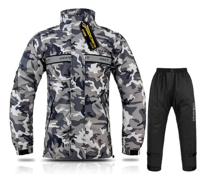 Conjunto impermeable Vemar camuflado: chaqueta y pantalón